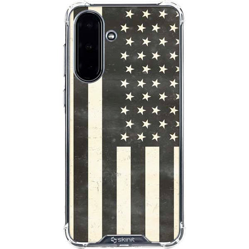 Black & White USA Flag Galaxy A36 5G Clear Case